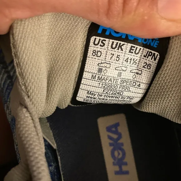 Hoka Blue and Pink Athletic Shoes with Cushioned Midsole