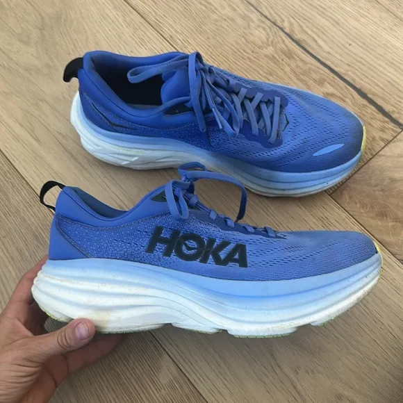 Hoka Bondi 8 Blue Running Shoes size 11B