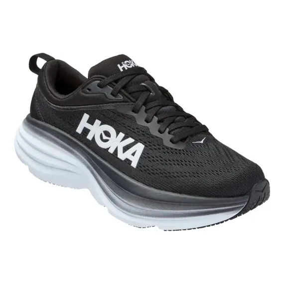 HOKA BONDI  8 Running black/white Shoe mens size 10D