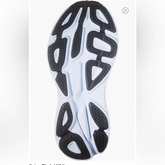 HOKA BONDI  8 Running black/white Shoe women size 7 preowned