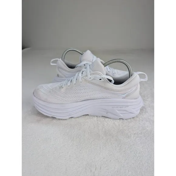 Hoka Bondi 8 Running Shoes Mens sz 8D White Cushioned Walking