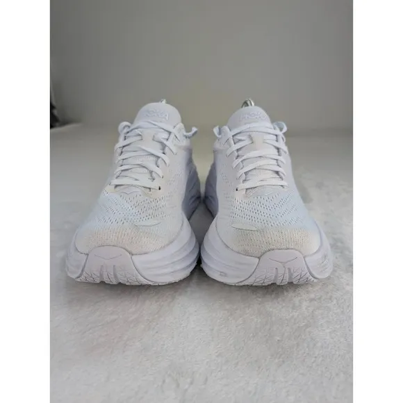 Hoka Bondi 8 Running Shoes Mens sz 8D White Cushioned Walking