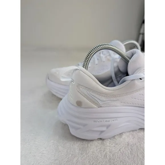 Hoka Bondi 8 Running Shoes Mens sz 8D White Cushioned Walking