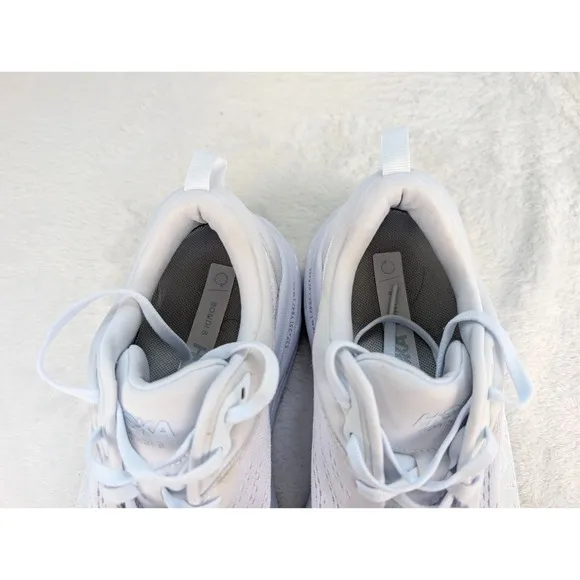 Hoka Bondi 8 Running Shoes Mens sz 8D White Cushioned Walking
