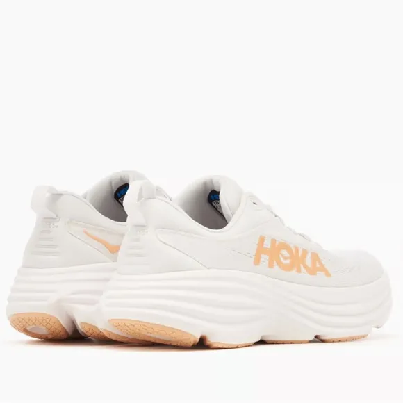 HOKA Bondi 8 sneakers women size 8 White / Cantaloupe New Season Women$171 new