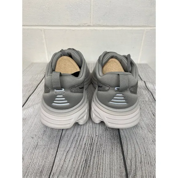Hoka Bondi 8 Wide Running Shoes Comfort Padded Cushioned Gray Mens 11.5 2EE