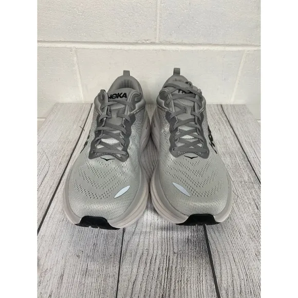 Hoka Bondi 8 Wide Running Shoes Comfort Padded Cushioned Gray Mens 11.5 2EE