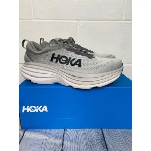 Hoka Bondi 8 Wide Running Shoes Comfort Padded Cushioned Gray Mens 11.5 2EE