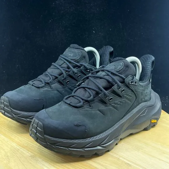 Hoka Kaha 2 Low Goretex GTX Women's 7 Black Shoes Vibram Hiking Trail Outdoor