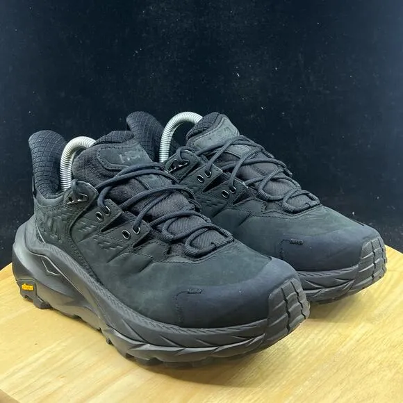 Hoka Kaha 2 Low Goretex GTX Women's 7 Black Shoes Vibram Hiking Trail Outdoor