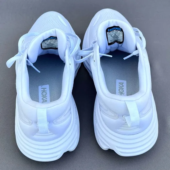 HOKA Men's Bondi 8 Sneakers White Ultra Cushioned 9.5 D