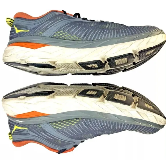 Hoka One One Bondi 7 Men Shoes Sz 9.5 Turbulence/Chili Running Sneaker Basketbal