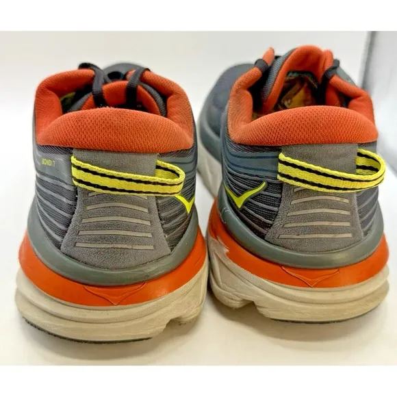 Hoka One One Bondi 7 Men Shoes Sz 9.5 Turbulence/Chili Running Sneaker Basketbal