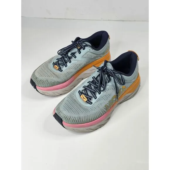 Hoka One One Bondi 7 Running Athletic Shoes Mesh Max Cushion Women Sz 9D Outdoor