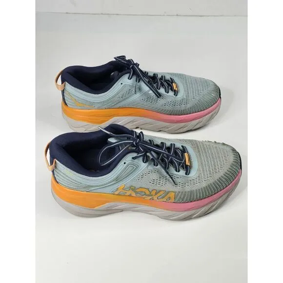 Hoka One One Bondi 7 Running Athletic Shoes Mesh Max Cushion Women Sz 9D Outdoor