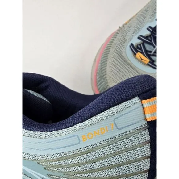 Hoka One One Bondi 7 Running Athletic Shoes Mesh Max Cushion Women Sz 9D Outdoor