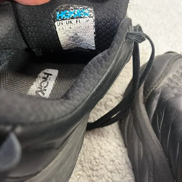 Hoka One One Bondi 7 Running Shoes Mens 5.5  Womens 7 Black F27221L Workwear