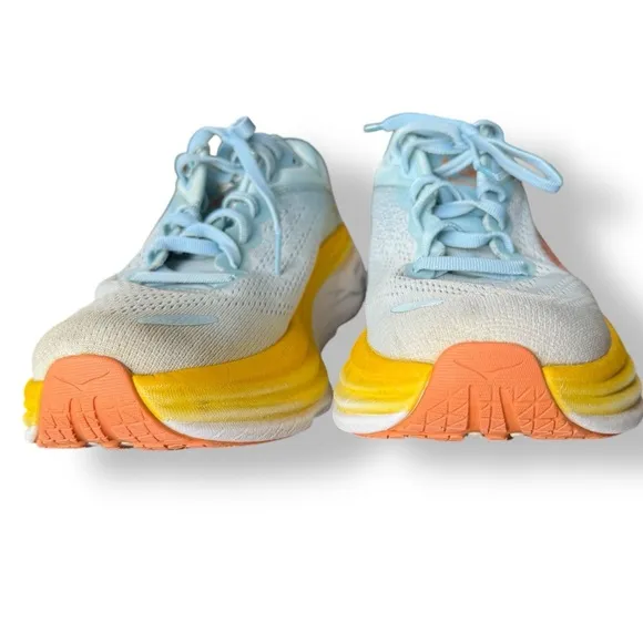 HOKA ONE ONE Bondi 8 Blue Summer Song Blue Yellow Country Air Size 9B