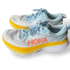 HOKA ONE ONE Bondi 8 Blue Summer Song Blue Yellow Country Air Size 9B