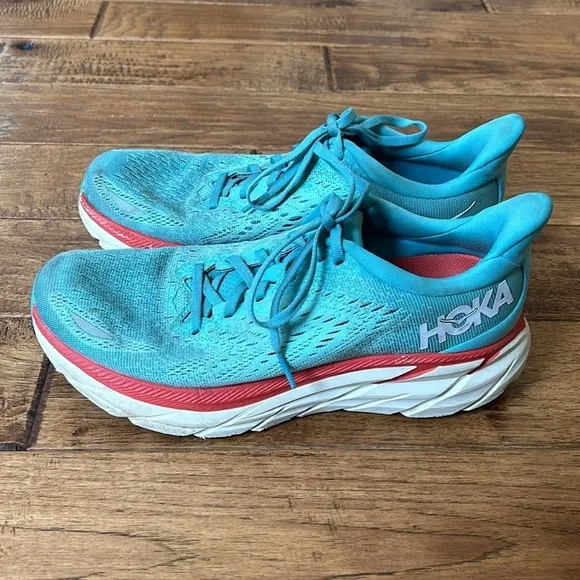 Hoka One One Clifton 8 Running Shoes Lightweight Max Cushioned Blue Size 8.5