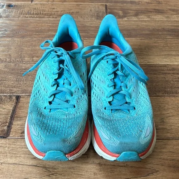 Hoka One One Clifton 8 Running Shoes Lightweight Max Cushioned Blue Size 8.5
