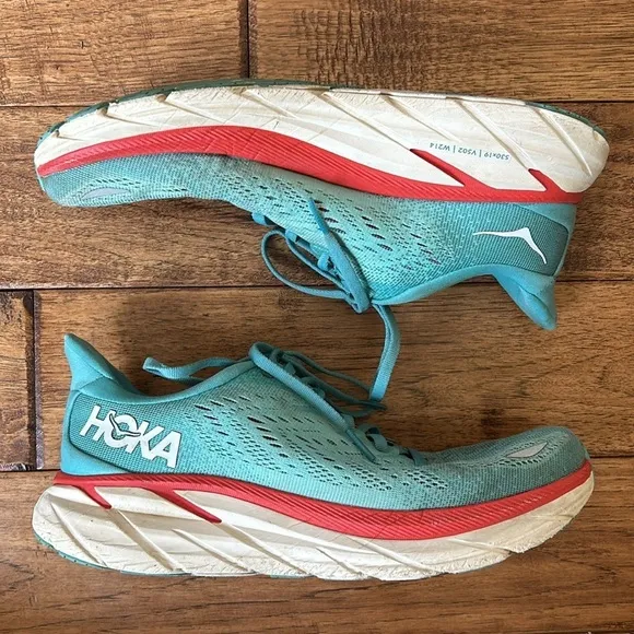 Hoka One One Clifton 8 Running Shoes Lightweight Max Cushioned Blue Size 8.5