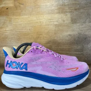 Hoka One One Clifton 9 Womens Sz 9.5 Running Shoes Sneakers Cyclamen Sweet Lilac