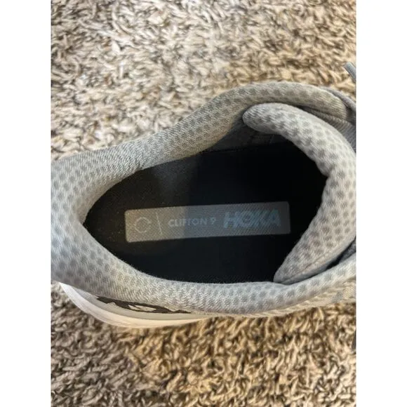 Hoka One One Gray Clifton 5 Running Sneakers Mens Size 9D Athletic Sneakers