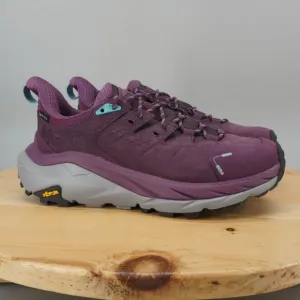 Hoka One One Kaha 2 GTX Low Womens Size 8.5 Shoes Grape Wine Hiking Trail NEW