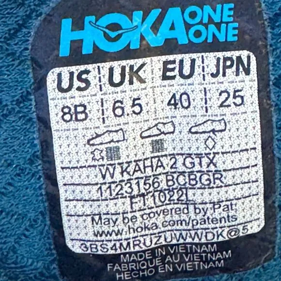 Hoka One One Kaha 2 GTX Mid Womens Size 8 Shoes Blue Coral Hiking Trail NEW
