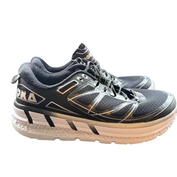 Hoka One One Odyssey Running Shoes Men's Size 10 Black White Cushioned Trainer