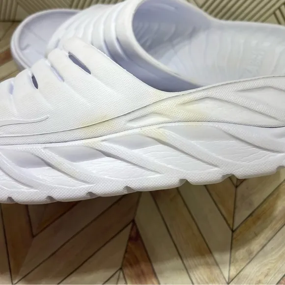 Hoka One One Ora Recovery Slide Mens 8 White Slip On Sandals Slippers Unisex SB2