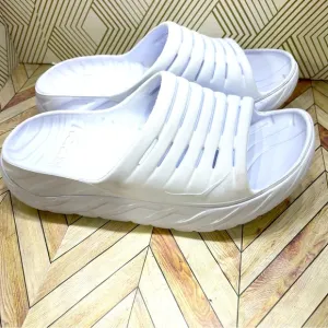 Hoka One One Ora Recovery Slide Mens 8 White Slip On Sandals Slippers Unisex SB2