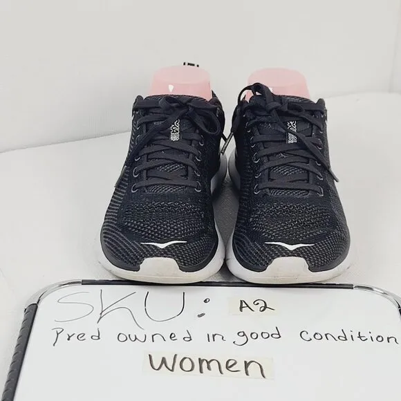 Hoka One One Women's Black Hupana Everyday Low Top Running Shoes Size US 7