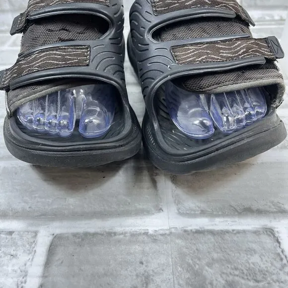 Hoka One Ora Luxe Men’s Size 10 Black Recovery Slide Slippers Adjustable Sandals