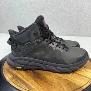 Hoka Trail Code GTX Boots Men's Size 10.5 Black Boots Hiking Gore-Tex Shoes