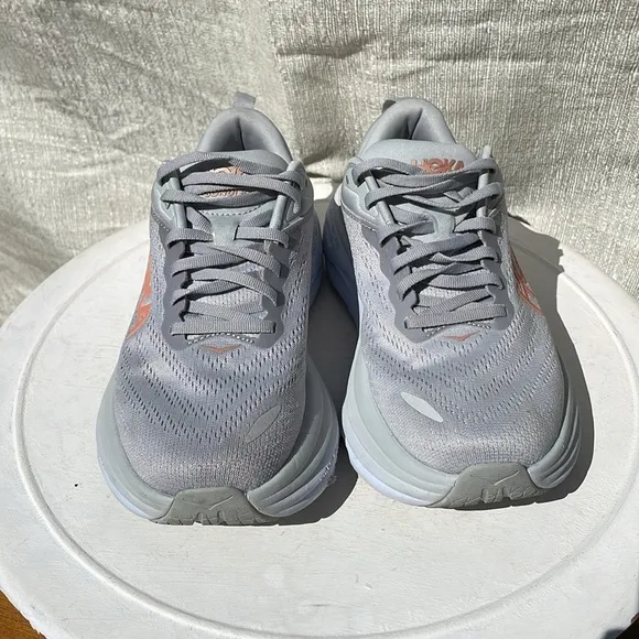 Hoka Women’s Bondi 8 Harbor Mist / Lunar Rock Sz 7D Wide also fits 7.5 Regular