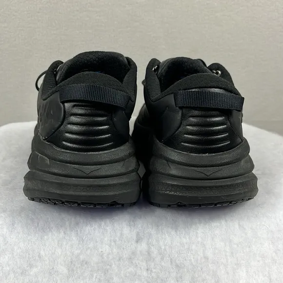 Hoka Womens Bondi SR One Cushioned Athletic Work Shoes Size 9 Black