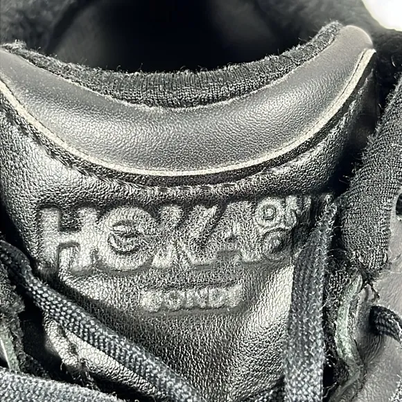 Hoka Womens Bondi SR One Cushioned Athletic Work Shoes Size 9 Black