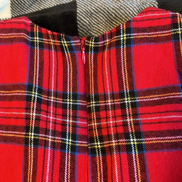Holly Hastie London Holiday Festive Dress. Plaid Tartan with tie. Age 9-10