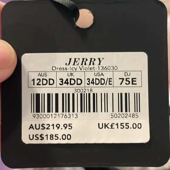 Honey Bridette Women’s Jerry Dress 34DD Lingerie Purple Icy-Violet Bustier