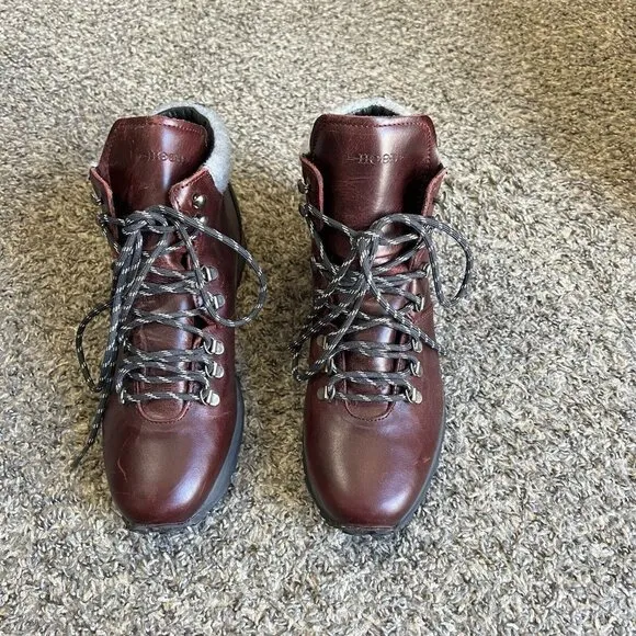 HOOD Rubber Co. Genuine Leather Waterproof Hiking Trail Boots Vibram Sole 9 New