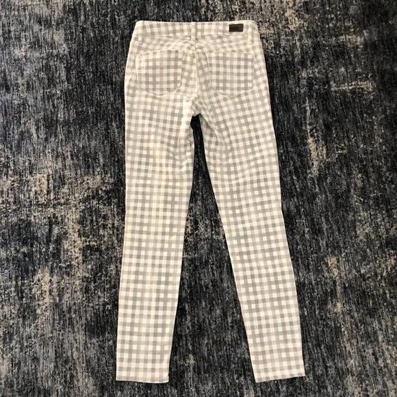 HP! Paige Verdugo Ankle Skinny Jeans Gingham Gray Women’s Size 26