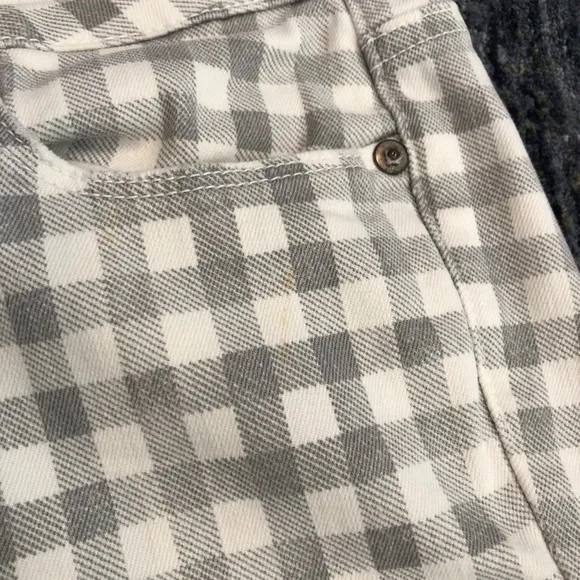 HP! Paige Verdugo Ankle Skinny Jeans Gingham Gray Women’s Size 26