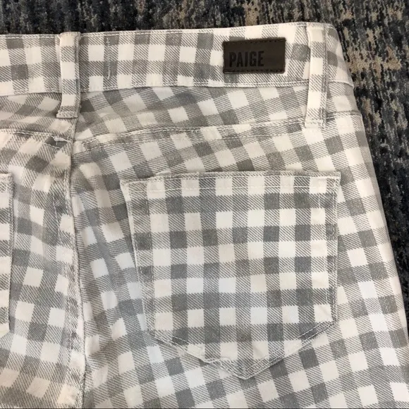 HP! Paige Verdugo Ankle Skinny Jeans Gingham Gray Women’s Size 26