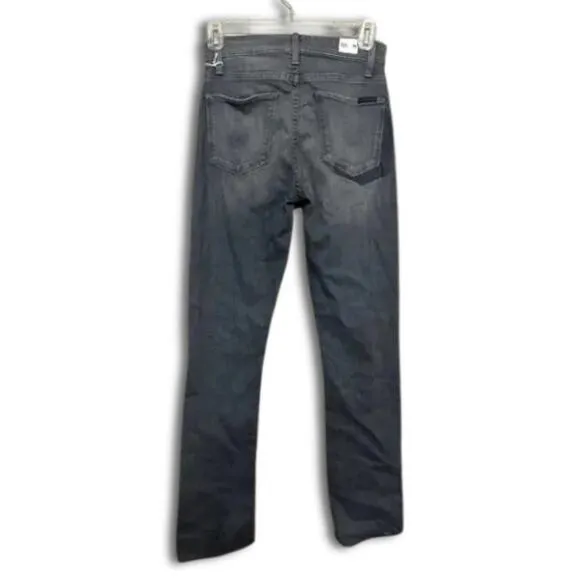 Hudson Crop Jeans Straight-Leg Cut High Rise Durable Denim Gray Women's 25 NWT