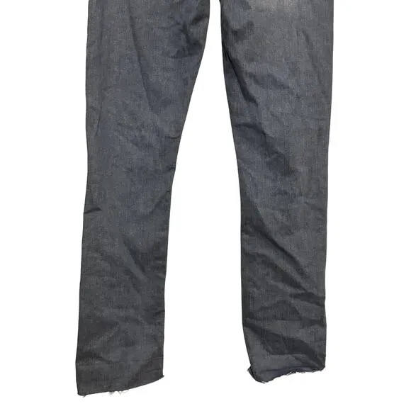 Hudson Crop Jeans Straight-Leg Cut High Rise Durable Denim Gray Women's 25 NWT