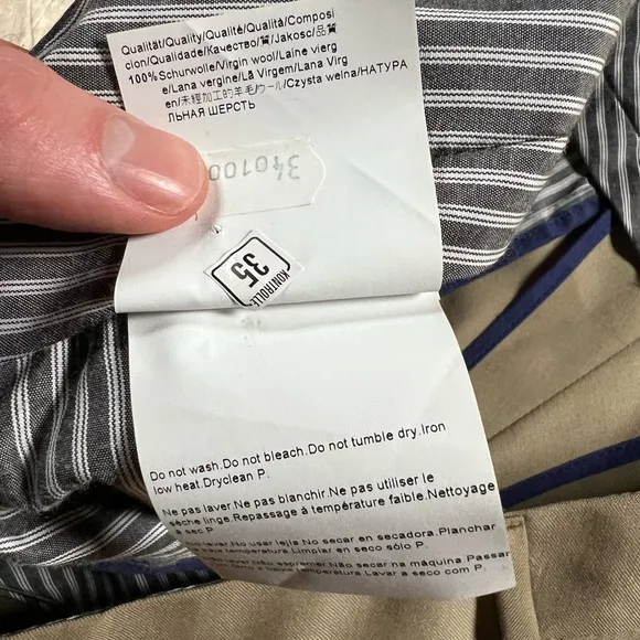 Hugo Boss Men’s 34x30 100% Virgin Wool Dress Pants Slacks Tan Beige Luxury Soft