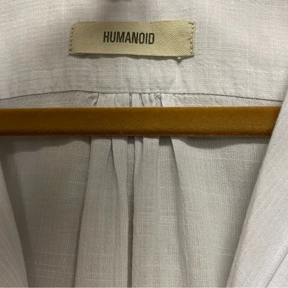 Humanoid Women’s Button Down Shirt Dress Small Minimalist Neutral Quiet Luxury