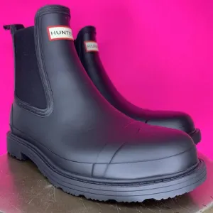 Hunter Commando Black Rubber Rain Chelsea Boot Sz 9